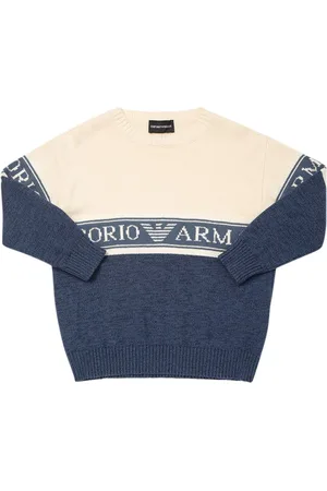 Emporio Armani Suéter De Punto De Algodón Con Logo