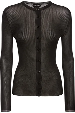 Tom Ford Cárdigan De Jersey Acanalada Con Manga Larga