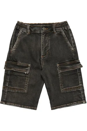 MONNALISA Shorts Cargo De Denim De Algodón