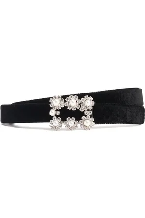 Roger Vivier Cinturón De Terciopelo 1,5cm