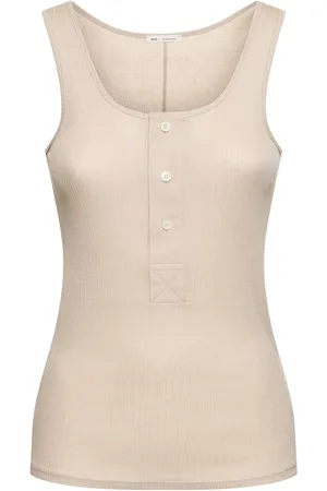 Ami Tank Top De Algodón Jersey Acanalado
