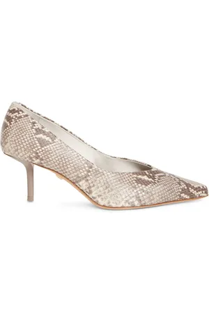 Max Mara Zapatos De Tacón De Piel Estampada 65mm
