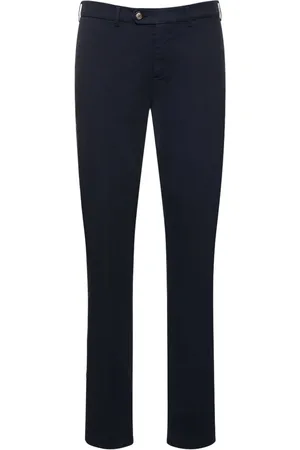 Brunello Cucinelli Pantalones De Gabardina De Algodón