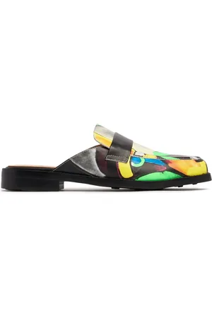 KIDSUPER STUDIOS Mules De Piel Estampada