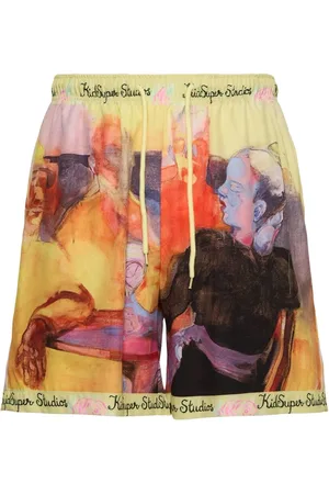 KIDSUPER STUDIOS Shorts De Satén Estampados