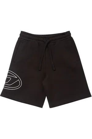 Diesel Shorts Deportivos De Algodón Con Logo