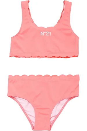 Nº21 Bikini De Lycra Con Logo Estampado