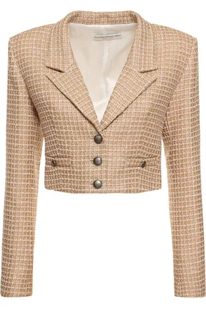 Alessandra Rich Chaqueta Corta De Tweed Con Lentejuelas
