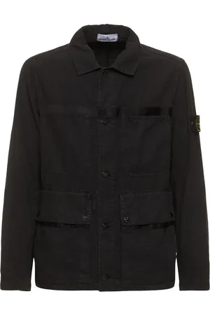 Stone Island Chaqueta De Lino Y Nylon