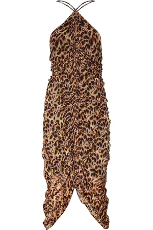 Marant Etoile Vestido Midi Asimétrico Estampado