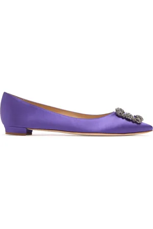 Manolo Blahnik Zapatos Planos De Satén 10mm
