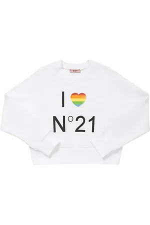 Nº21 Sudadera De Algodón Con Logo Estampado