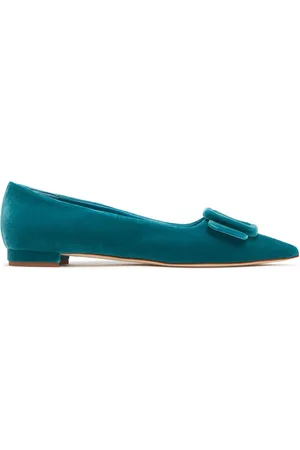 Manolo Blahnik Bailarinas De Terciopelo 10mm