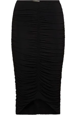 Isabel Marant Falda Midi De Viscosa Fruncida