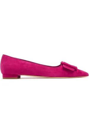 Manolo Blahnik Zapatos Planos De Ante 10mm