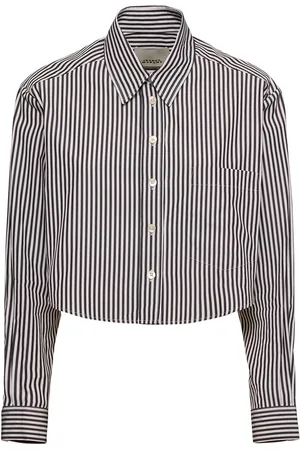 Isabel Marant Camisa De Popelina De Algodón A Rayas