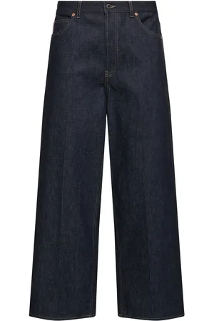 VALENTINO Jeans De De Algodón Con Pierna Ancha