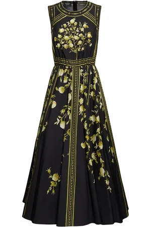 Giambattista Valli Vestido Midi De Popelina Sin Mangas