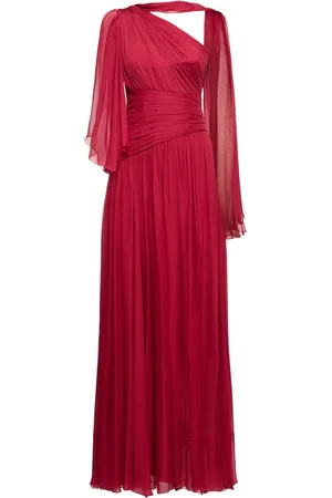Zuhair Murad Vestido Largo De Chifón Drapeado