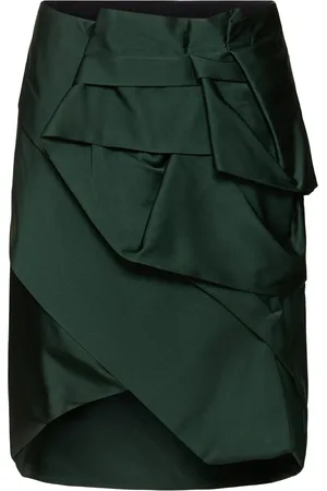 DRIES VAN NOTEN Falda Midi De Satén