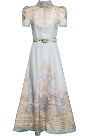 ZIMMERMANN Vestido Corto De Seda Y Lino