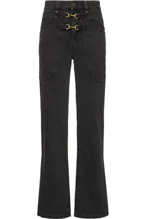 Isabel Marant Jeans De Denim De Algodón Con Hebillas