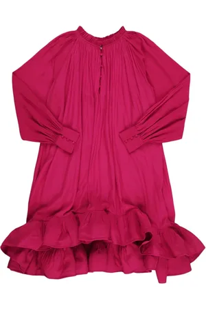 Lanvin Vestido Con Volantes Y Manga Larga