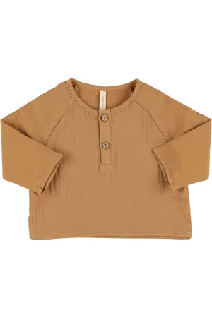 Quincy Mae Camiseta De Algodón Con Manga Larga