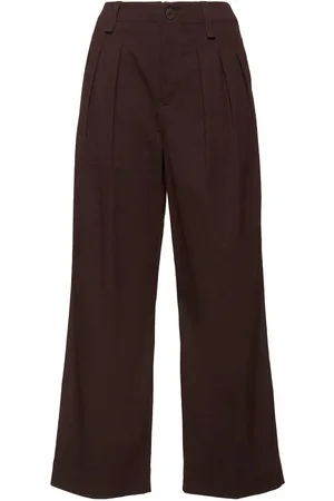 Issey Miyake Pantalones Anchos De Lana