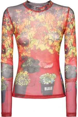 J.W.Anderson Top De Techno Transparente Con Manga Larga
