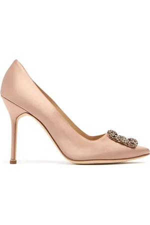 Manolo Blahnik Zapatos De Tacón Hangisi De Satén 105mm