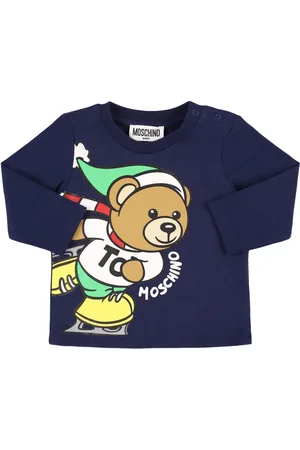 Moschino Camiseta De Algodón Jersey Con Manga Larga