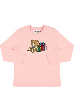 Moschino Camiseta De Algodón Jersey Con Manga Larga