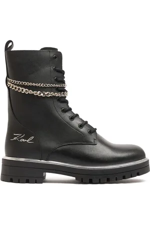 Karl Lagerfeld Botas Combat De Piel