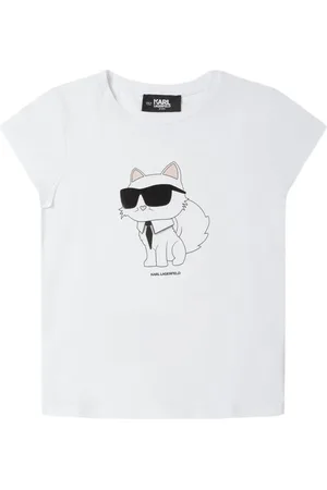 Karl Lagerfeld Camiseta De Mezcla De Algodón Estampada