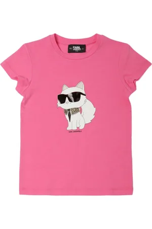 Karl Lagerfeld Camiseta De Jersey De Algodón Estampada