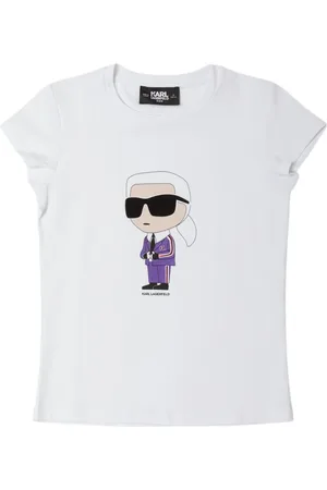 Karl Lagerfeld Camiseta De Jersey De Algodón Estampada