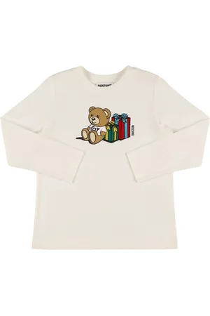 Moschino Camiseta De Algodón Jersey Con Manga Larga