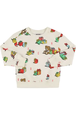 Moschino Sudadera De Algodón Con Cuello Redondo