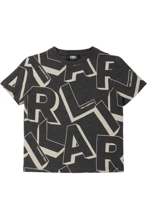 Karl Lagerfeld Camiseta De Jersey De Algodón Estampada