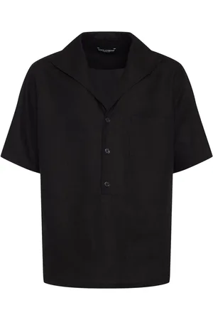 Dolce & Gabbana Camisa De Lino Con Manga Corta