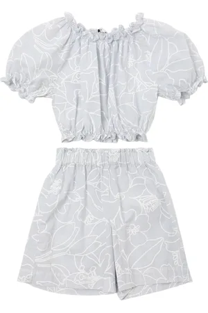Il gufo Top Y Shorts De Popelina De Algodón