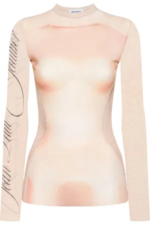 Jean Paul Gaultier Top De Malla Estampada