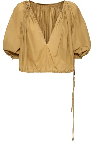 Serafini Camisa De Algodón Con Mangas Abullonadas