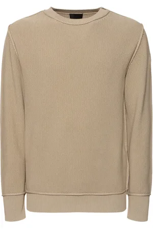 Moncler Suéter De Algodón Con Cuello Redondo