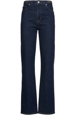 Frame Jeans Rectos Con Cintura Alta