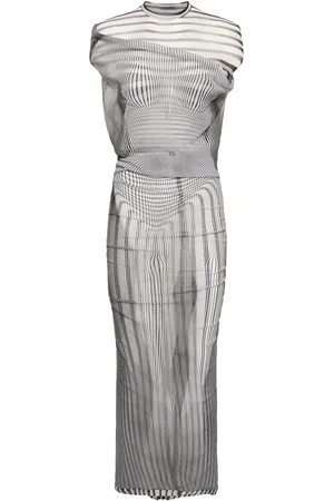 Jean Paul Gaultier Vestido De Malla Estampado