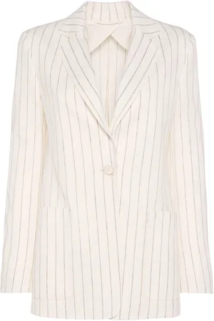 Max Mara Blazer De Algodón Y Lino