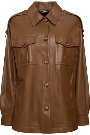 Alberta Ferretti Chaqueta De Piel Con Botones