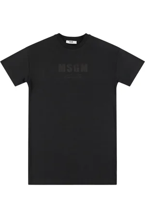 Msgm Vestido De Jersey De Algodón Estampado